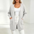 thumbnail image 4 of Perfectbot Women's Open Front Mid-Length Knit Cardigan Sweater, Loose Drop Shoulder for Casual Layering, 4 of 8