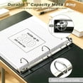 thumbnail image 3 of CTCMSP 3 Ring Binder with Dividers Tab Fits 200 Sheets of 8.5x11 Paper,1 Inch Durable Heavy Duty,Customizable Clear Cover with Inside Pockets, 3 of 7