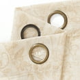 thumbnail image 5 of Lazzzy Farmhouse Linen Curtains for Living Room Floral Print Semi Sheer Window Curtains for Bedroom Grommet Top 2 Panels Taupe on Beige W50 x L63, 5 of 7