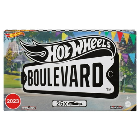 Hot Wheels Boulevard 25-Car Factory Set, 25 Premium 1:64 Scale Sports Cars
