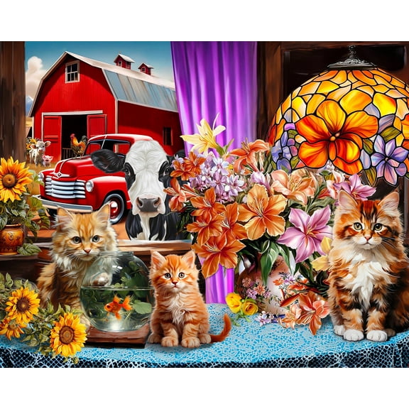 Springbok 500 Piece Farmhouse View Jigsaw Puzzle for Adults