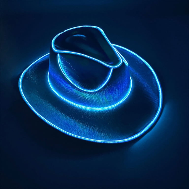 LEHOZIHEQ LED Cowboy Hat, Light Up Glitter Cowboy Hat, LED  display picture 1