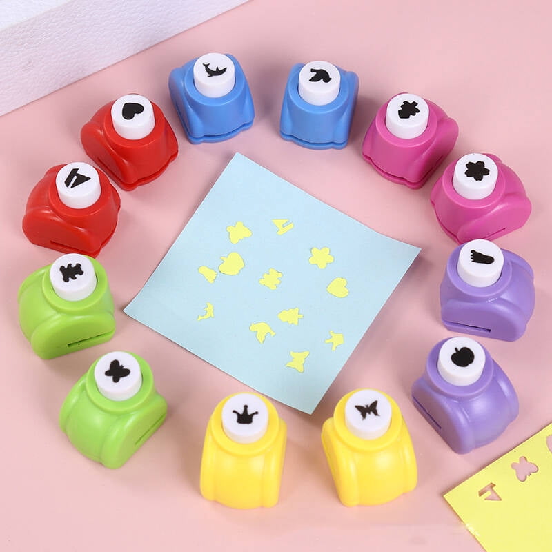 12 Piece Craft Punch Shape Set, Small Paper Punch Punch for Kids
