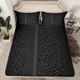 thumbnail image 2 of Homewish Retro Cheetah Pattern Full Size Sheets,Jungle Leopard Print Bed Sheets,Black Stripe Sheet Sets For Men Women,Luxury Bedroom Decor,4-Piece, 2 of 7