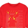 thumbnail image 3 of Pokémon - Pikachu Checkered - Youth Long Sleeve Graphic T- Shirt, 3 of 5