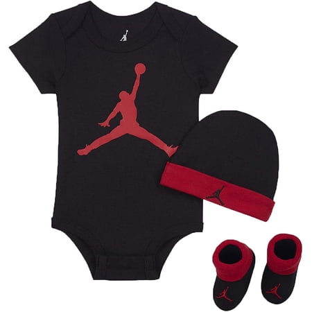 Jordan Baby 3-Piece Set Blacklj0041-kr5/Red 0-6 Months
