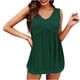 thumbnail image 1 of Camiseta Sin Mangas Para Mujer Sin Mangas Cami Tops Moda Cuello en V Color Sólido Blusa de Encaje Odeerbi ODB158623, 1 of 9