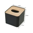 thumbnail image 3 of Square Tissue Box Cover,White Tissue Box Holder,Bamboo Facial Cube Box Cover for Storage on Bathroom Vanity, Countertop, Bedroom Dresser, 3 of 7