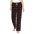 thumbnail image 2 of Picia Poker Creative Symbols Womens Soft Woven Cotton Elastic Waistband Sleep Pajama Pant Lounge Sleep Pant With Pockets And Drawstring-Small, 2 of 9