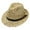 Yellow, variant on Adult Unisex Summer Fashion Sunscreen Straw Beach Casual Cowboy Hat, White
