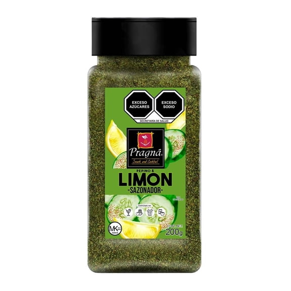Sazonador Pragná Snack and Cocktail molido Pepino y Limón 200 g