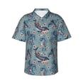 thumbnail image 1 of Balery Underwater Animals and Flowers Camisas hawaianas de manga corta para hombre, camisas playeras de corte holgado, camisas de vacaciones con botones,Medium, 1 of 7
