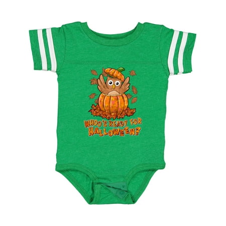 

Inktastic Whoo s ready for Halloween- cute owl in a pumpkin Boys or Girls Baby Bodysuit