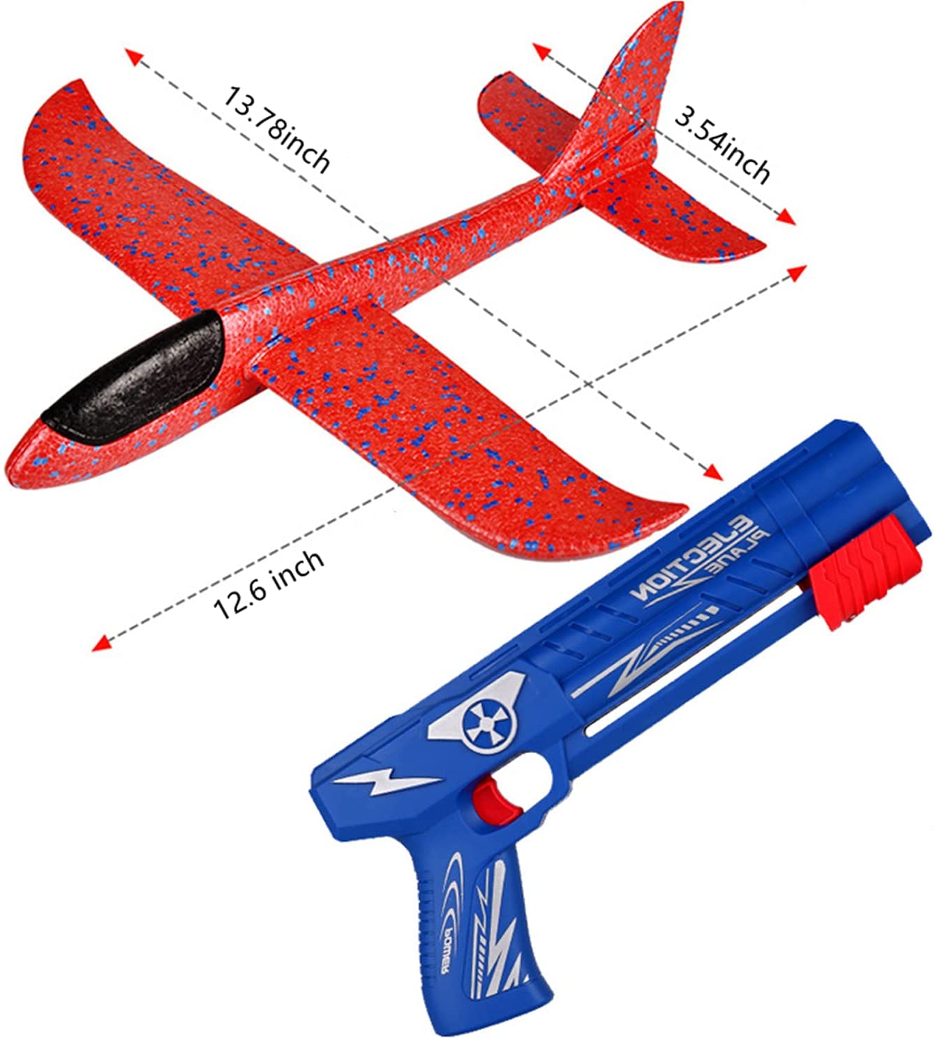 3 Pack Airplane Toys with Launcher, Kids Foam Glider Planes, Outdoor Flying  Toys Xmas Gifts for 4 5 6 7 8 9 10 Year Old Boys Girls