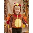 thumbnail image 3 of RUINIXCW Toddler Baby Girl Boy Thanksgiving Turkey Costume Kids Fall Winter Warm Fleece Vest Jacket Little Girl Boy Sleeveless Hooded Zip Up Jacket Coat, 3 of 10
