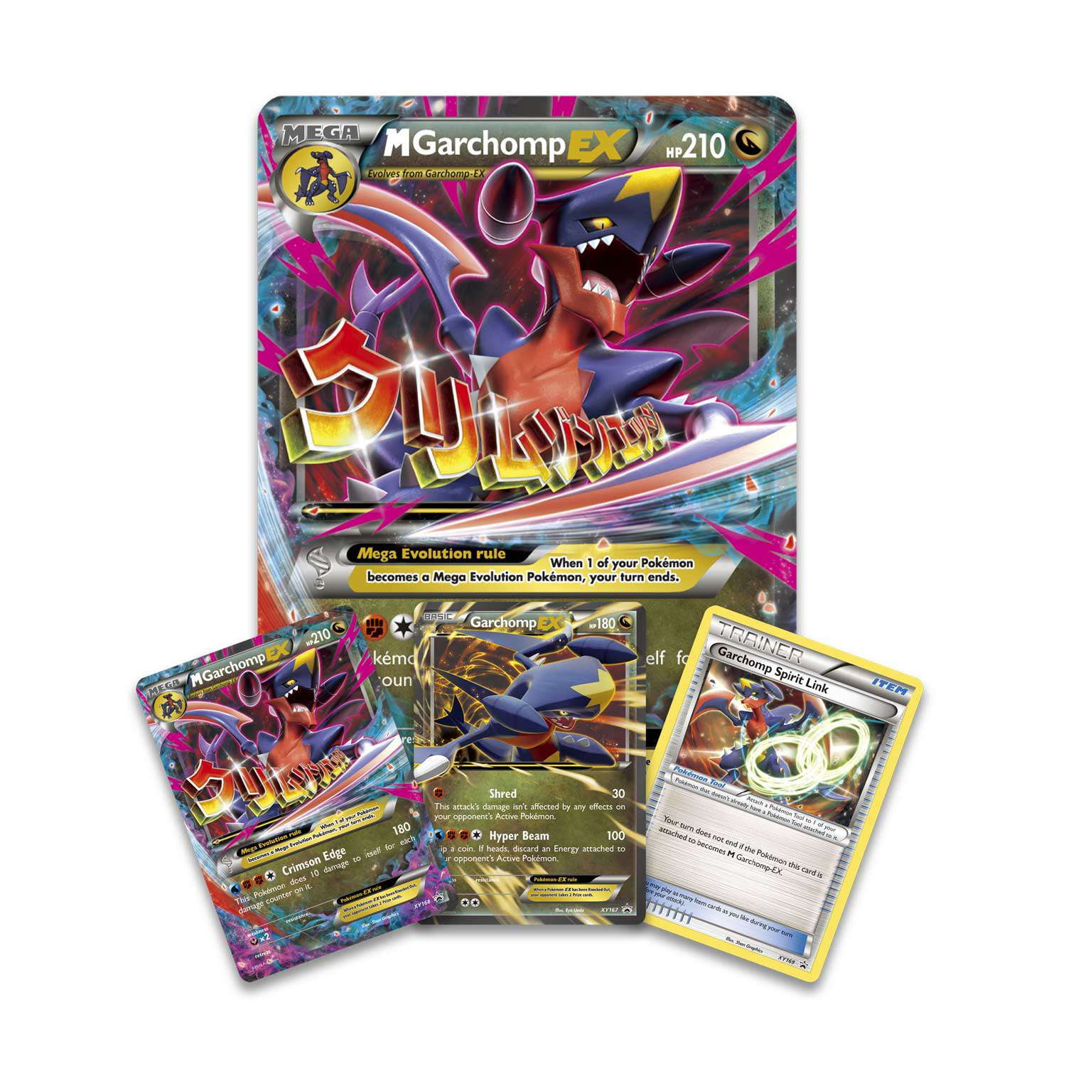 mega garchomp ex pokemon card M Kamex Battle Promo Japanese #XY-P PSA 10 this item offers a spectacular aesthetic for a gallery Pokemon Mega Garchomp-EX Premium Collection