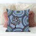 thumbnail image 3 of Boho Mandala Plant Indoor/Outdoor Pillow with Removable Cover in Blue Brown Green16x16, 3 of 5