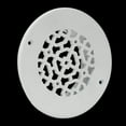 thumbnail image 1 of Achtek 5" Duct opening Solid Cast Aluminum Round Grille ( 6-1/2" Round Overall) | Powder Coated WHITE - With Holes For Wall / Ceiling, 1 of 11