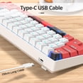 thumbnail image 3 of Ussixchare Teclado Mecánico para Juegos con Cable de 61 Teclas y Switch Rojo, 3 of 7
