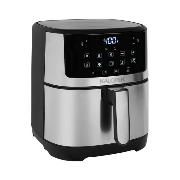 Refurbished Kalorik AFK5QCRSS43 5 Quart Ceramic Full Touchscreen Air Fryer in Stainless Steel