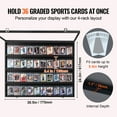thumbnail image 5 of VEVOR 36 Graded Sports Card Display Case, 30.5x24.3x2.1 in, Baseball Card Display Frame with 98% UV Protection Clear View PC Glass, Lockable Wall Cabinet for Football Basketball Hockey Trading Card, 5 of 9