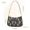 thumbnail image 3 of FORMRS Womens Shoulder Bag with Chain Strap Clutch Purse Cute Tote Handbag, Peacock Feathers Pattern, 3 of 7