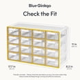 thumbnail image 2 of Medium 16 Drawer Storage Organizer Cabinet - Stackable Bead and Craft Storage, Hardware Small Parts Organizer, Teacher Toolbox (Made in Korea) - Yellow, 2 of 7