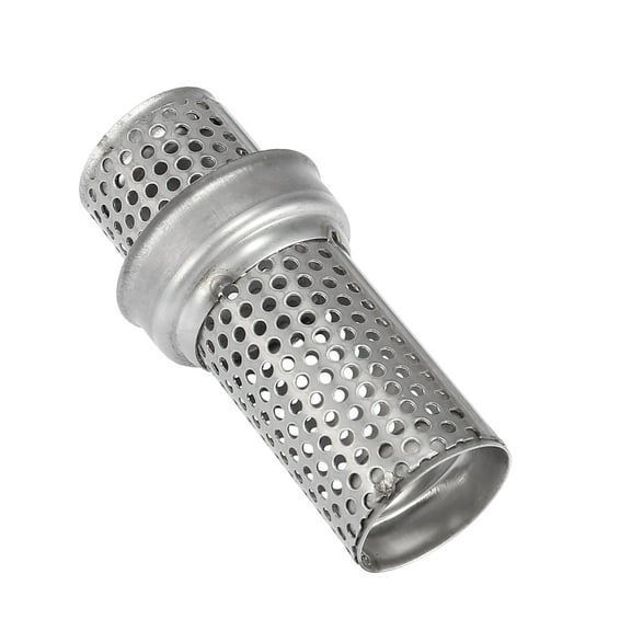 51mm Universal Motorbike Exhaust Silencer Exhaust Insert Muffler Pipe Replacement Silver Tone