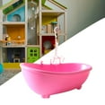 thumbnail image 5 of Simulation Dollhouse Bathtub Miniature Dollhouse Dolls Bath Playset Kids Pretend Toys 1: 6 Scale Bathroom Accessories for 12inch Doll Gifts Pink, 5 of 8
