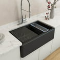 thumbnail image 6 of Bocchi 1600-0120 Arona 33" Farmhouse Single Basin Granite Kitchen Sink - Black, 6 of 7