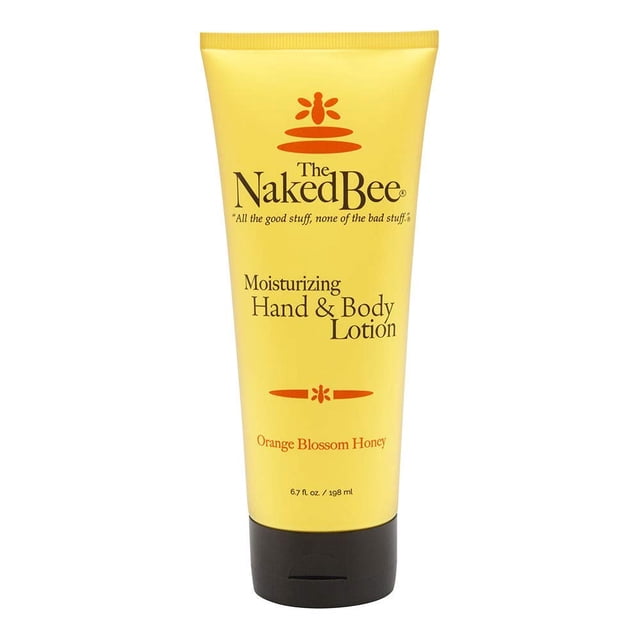 The Naked Bee Loción hidratante para manos y cuerpo con miel de naranja y flor, 6.7 onzas