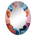 thumbnail image 2 of Designart "Exploring Optical Illusions in Op Art II" Abstract Round Wall Mirror - Modern Oval Printed Decorative Oversized Mirror - Multiple Color Options, 2 of 4