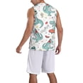 thumbnail image 2 of Sikiie Music Lover Dinosaur Basketball Jersey Reversible Men's Mesh Athletic Sports Shirts Training Practice S-4XL3X-Large, 2 of 6