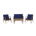 thumbnail image 1 of Riverbay Furniture Wood Outdoor Chat Set in Blue, 1 of 18