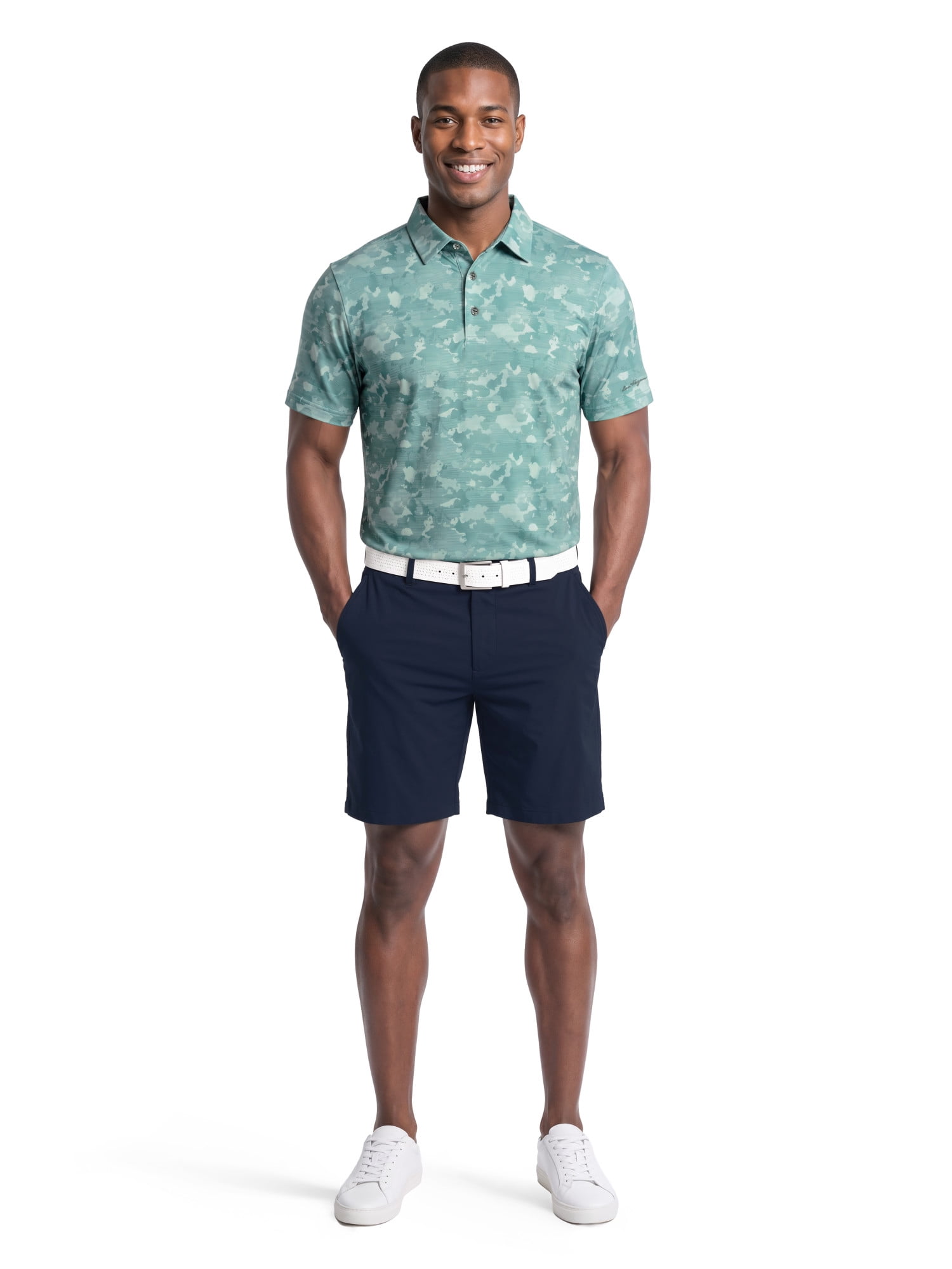 Ben Hogan Performance Men's & Big Men's Camouflage Print Short Sleeve Polo Shirt, Sizes S-4XLT