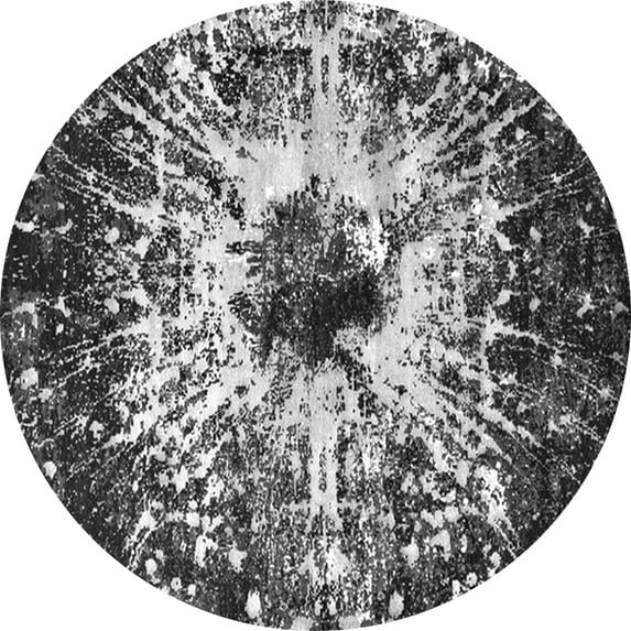 Ahgly Company Indoor Round Persian Gray Bohemian Area Rugs, 6' Round