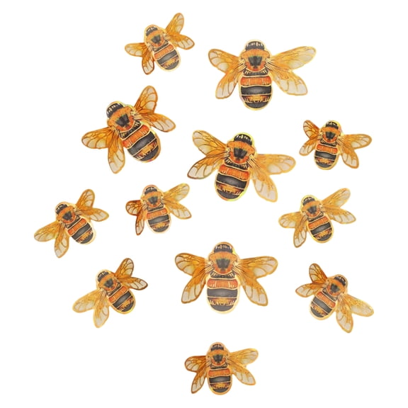 Miwamany 12PC Halloween 3D Bee Wall Decals, Realistic PVC Spooky Stickers with 2 Sizes, DIY Scary Decoration for Home Bathroom Indoor Hallowmas Party Supplies Decor