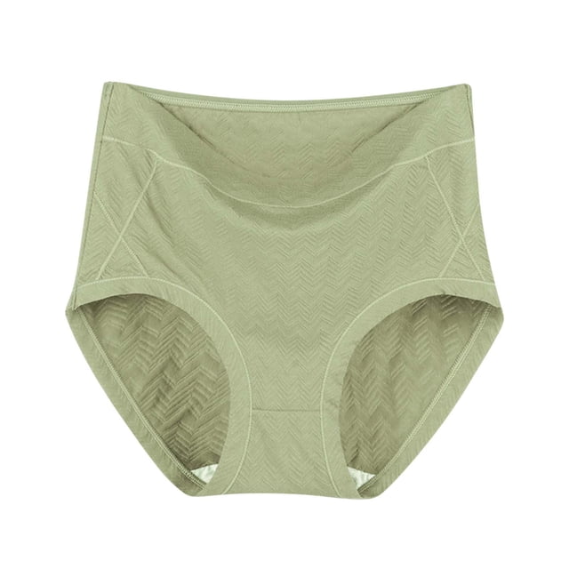 Plus Size Ladies Tummy Control Panties Comfortable High Waisted Stretch Underwear Solid Color Full Coverage Briefs 2024 Basic Underpants Sale