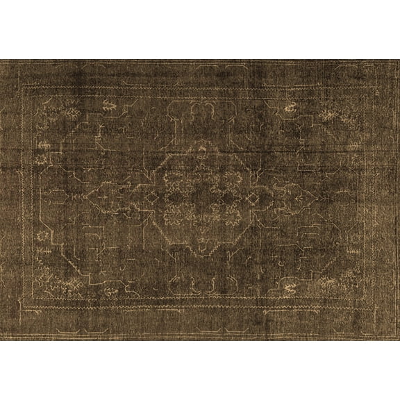 Ahgly Company Indoor Rectangle Persian Brown Traditional Area Rugs, 5' x 7'