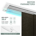 thumbnail image 3 of Yoolax Motorized Panel Track Blind Work with Remote Control Smart Light Filtering Vertical Blinds Electric Large Window Shade for Patio Sliding Door(80% Shading Shinny Brown,80"W x 84"H), 3 of 7
