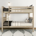 thumbnail image 2 of Max & Lily Bunk Bed, Scandinavian Solid Wood Twin over Twin Bunk Beds for Kids, Blonde, 2 of 11