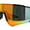 Black Purple Orange Mirror, variant on Mens Classic Oversized Block Shield Rimless Plastic Sport Sunglasses Black Purple Orange Mirror