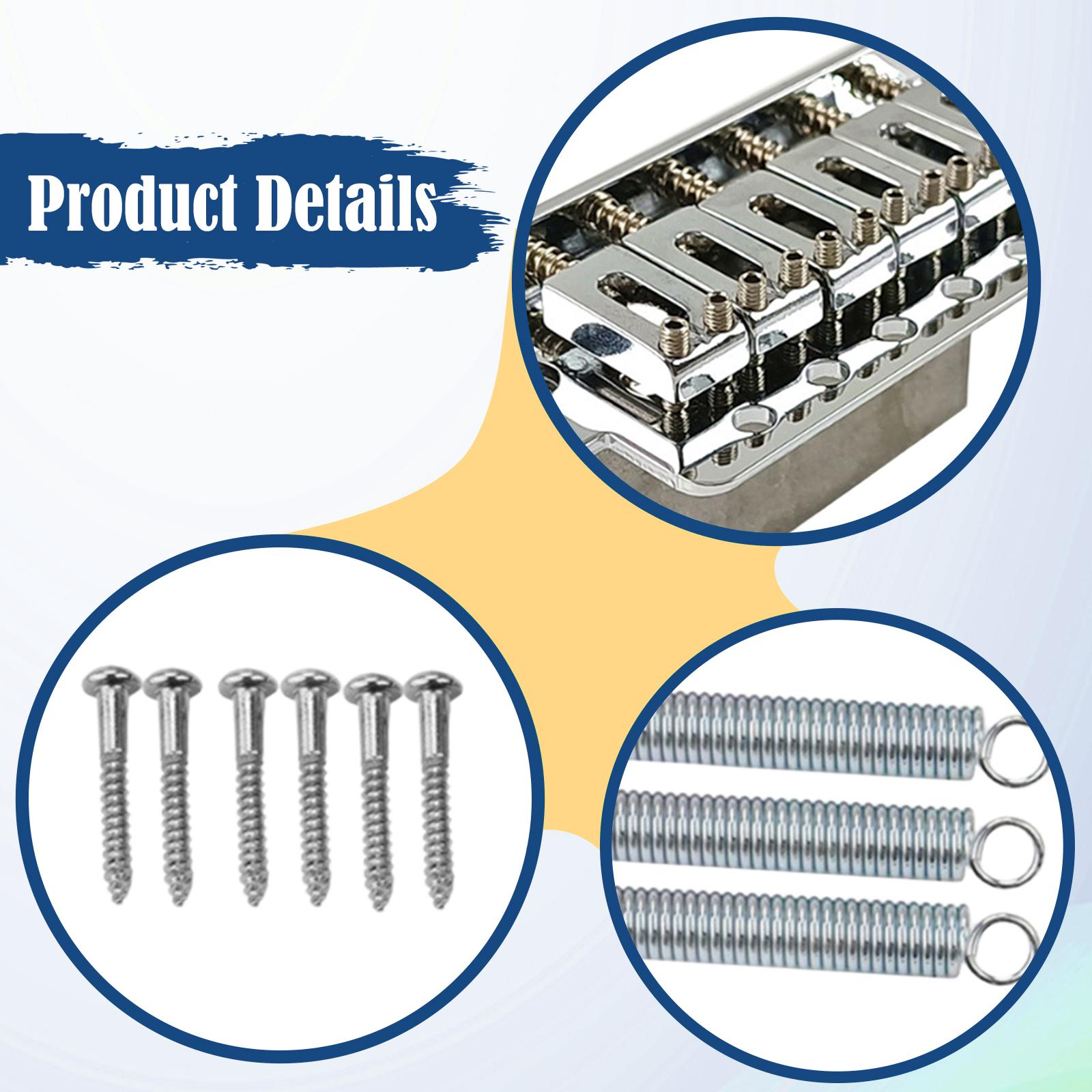 Single Rocking Bridge Tremolo System Spring Stabilizer Complete with Mounting Screws for Guitar Upgrades
