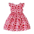 thumbnail image 5 of Gibobby Toddler Girl Dress Toddler Girls Short Sleeve Dress 12 18 24 Months 2T 3T 4T 5T Summer Casual Blue Yellow Printed Jersey Shirt Dresses(3-4 Years,Red), 5 of 9