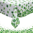 thumbnail image 2 of St Patricks Day Table Flag Decorations Irish Shamrock Table Runner for St Patricks Day Party Decor Indoor Outdoor Use 17 x 70 Inches Green White Polyester, 2 of 9