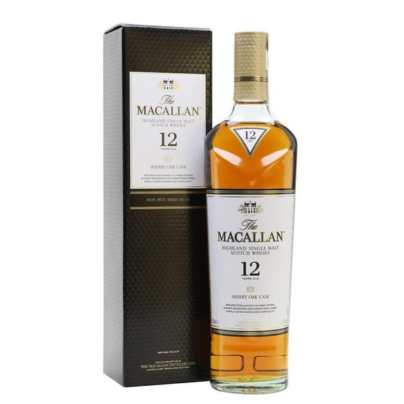 Whisky The Macallan Single Malt 12 Años Sherry Oak 700 ml The Macallan Single Malt 12 Años Sherry Oak