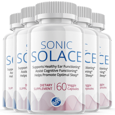 (5 Pack) Sonic Solace - Brain Boost Supplement - Dietary Supplement for Focus, Memory, Clarity, Cognitive, Nootrpic - Advanced Hearing Support Formula for Maximum Strength - 300 Capsules