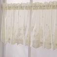 thumbnail image 4 of Cortina de ventana Injueey encaje Jacquard moderna 137x61cm Beige, 4 of 6