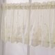 thumbnail image 4 of Cortina de ventana Injueey encaje Jacquard moderna 137x61cm Beige, 4 of 6