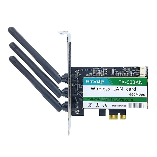 Style 6 Tarjeta de red inalámbrica de doble banda 450mbps Tx-533an 633anhmw Pci-e 802.11n
